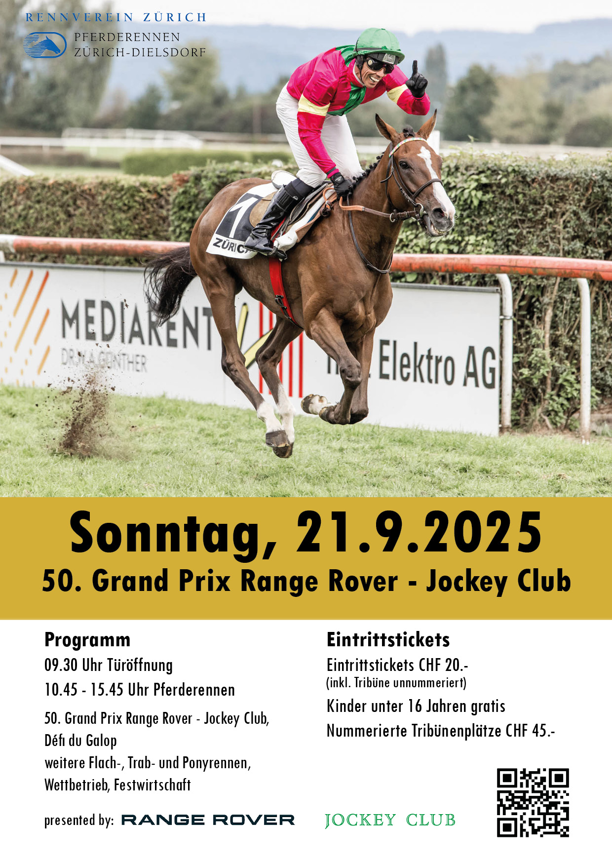 Range Rover Jockey Club Renntag - Sonntag, 21. September 2025